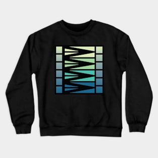 “Dimensional Waves” - V.3 Blue/Green - (Geometric Art) (Dimensions) - Doc Labs Crewneck Sweatshirt